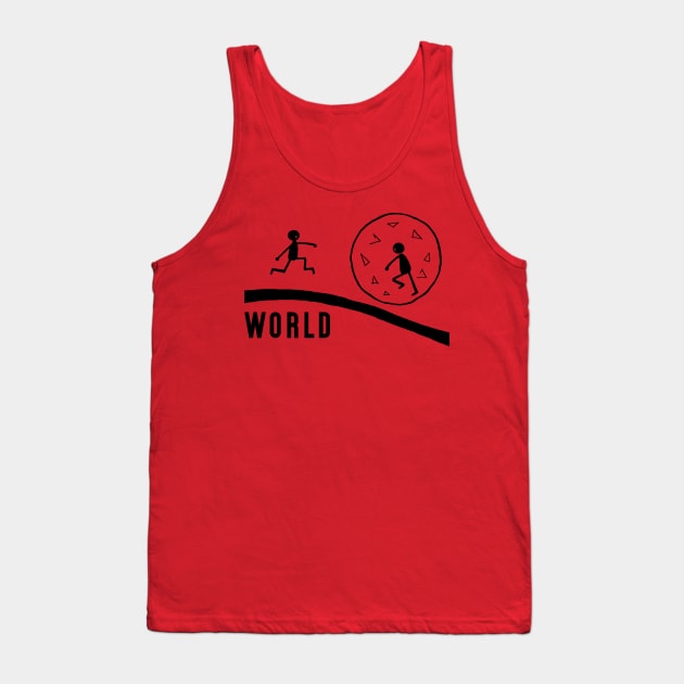 world advertisement of stick figures Tank Top by STICKY ROLL FRONTE